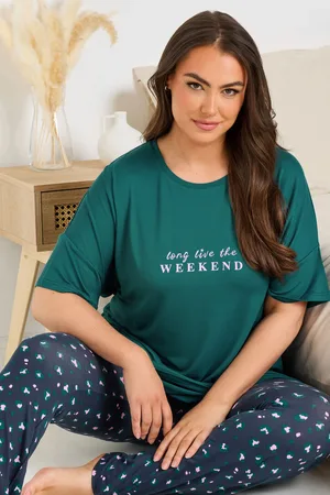 Yours Haut De Pyjama Vert Sarcelle 