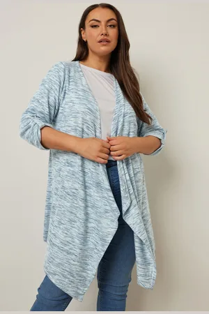 Yours Cardigan Bleu Cascade Toucher Doux , Women