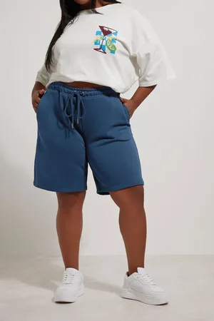 Yours Jogging Short Bleu Marine Taille Élastique , Women