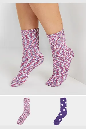 Yours Lot De 2 Paires De Chaussettes Polaires Violettes