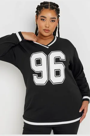 Yours Sweatshirt Varsity Noir & Blanc 