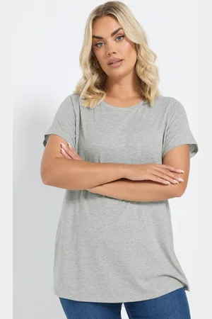 Yours Tshirt Essentiel En Jersey Gris, Women