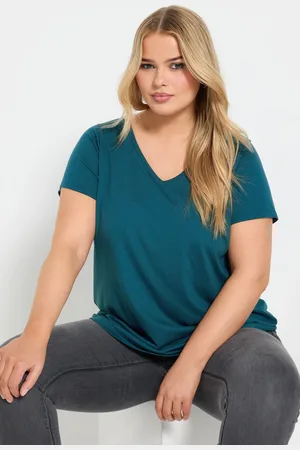 Yours Tshirt Bleu Sarcelle En Jersey Manches Courtes , Women