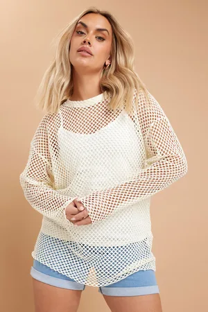 Yours Curve Crochet Crew Neck Sweatshirt, Women