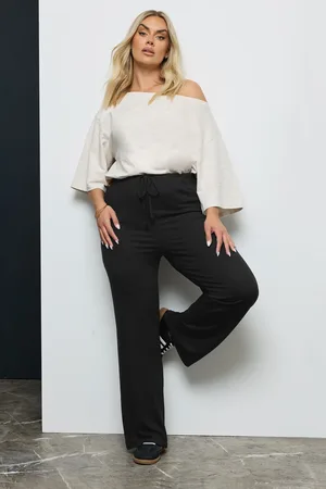Yours Pantalon De Yoga Noir Coupe Évasée, Women