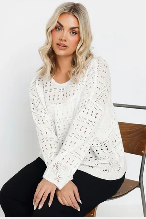 Yours Pull En Maille Blanc Découpé Au Dos , Women