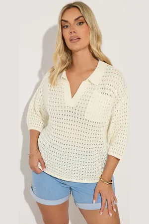 Yours Top En Maille Ivoire Design Crochet , Women