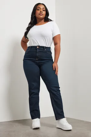Yours Jean Ruby Bleu Foncé Coupe Droite , Women
