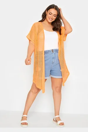Yours Curve Grown On Sleeve Crochet Cardigan, Women