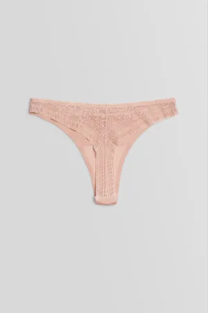 YSABEL MORA String invisible avec dentelle nude