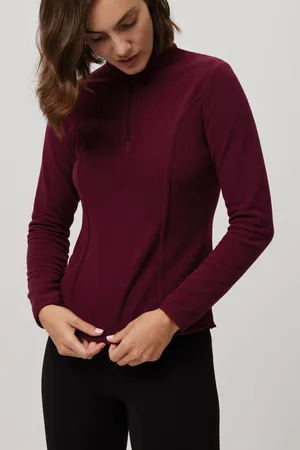 YSABEL MORA Doublure polaire demi-zippée femme marron