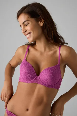 YSABEL MORA Soutien-gorge push-up design dentelle bougainvillée