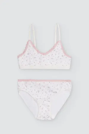 YSABEL MORA Ensemble classique haut et culotte pour jeunes à imprimé floral