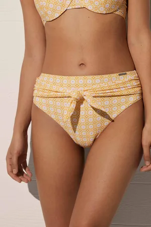 YSABEL MORA Bas de bikini haut imprimé avec détail nœud
