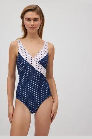 YSABEL MORA Maillot de bain galbant décolleté V à pois