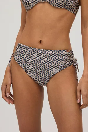 YSABEL MORA Culotte de bikini amincissante midi imprimée paillettes