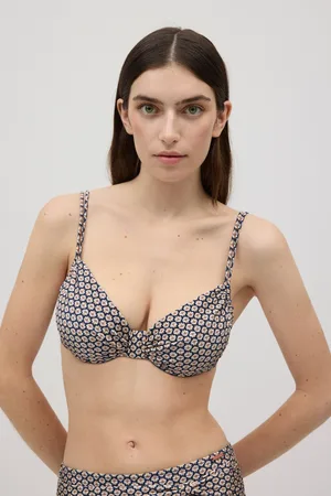 YSABEL MORA Haut de maillot de bain amincissant imprimé pailleté bonnet C