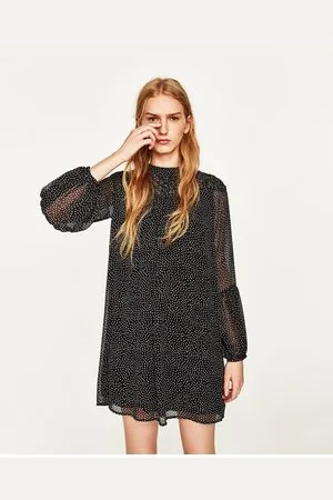 Zara robe pois hot sale