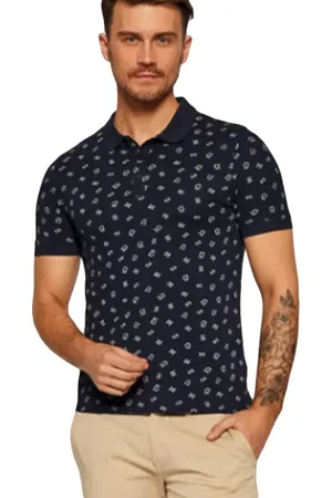 Guess Polo Full logo granatowy Homme