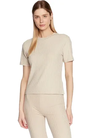 Calvin Klein T shirt Ribbed Femme